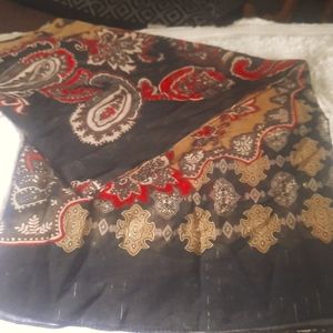 Womens scarf with gold accents